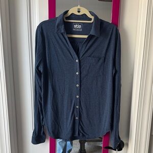 Stio Women's Navy Button Down Shirt